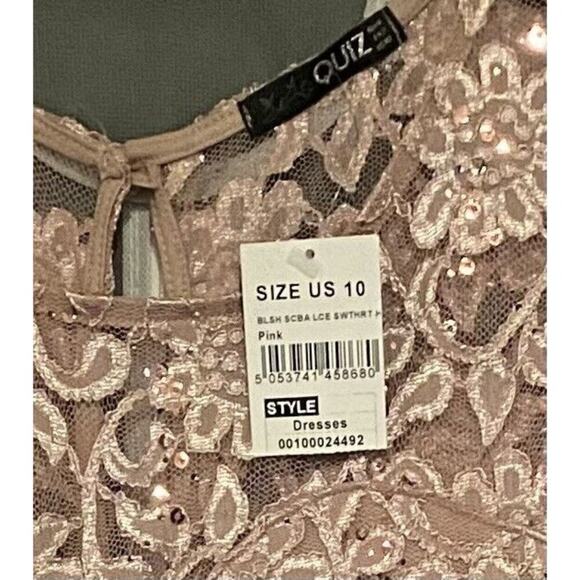 Blush Scuba Lace Sweetheart Dress Size 10 NWT By ”Quiz” for Lord & Taylor - Picture 9 of 9